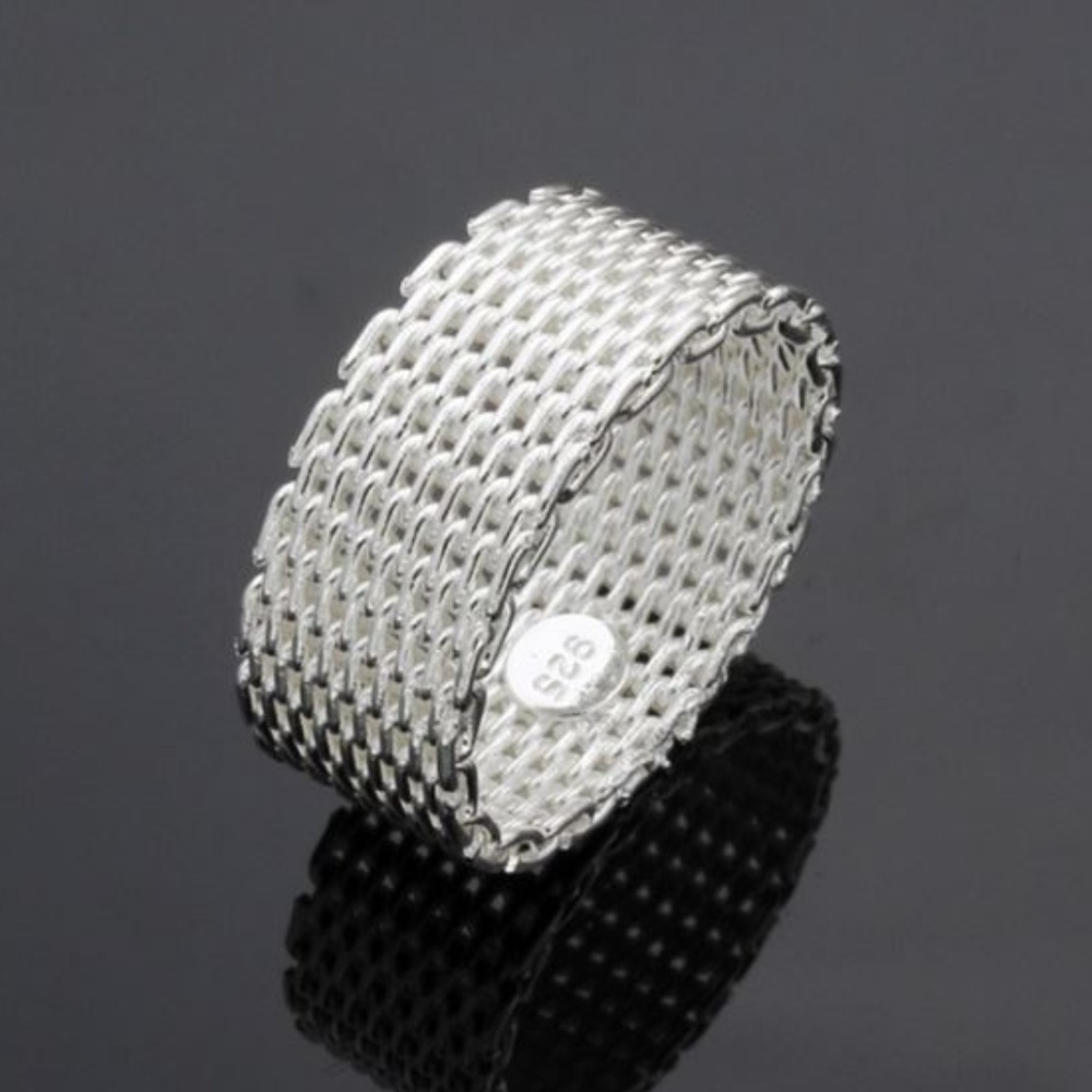 Essential 925 Silver Mesh Ring - Picture 4 of 4